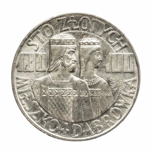 Polska, PRL, 100 złotych 1966 Mieszko i Dąbrówka - półpostacie, próba, srebro