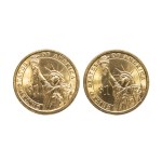 United States of America (USA), set of 2 2007 $1 coins, George Washington (type 2)