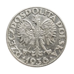 Poland, Second Republic, 5 zlotys 1936, Sailing ship, Warsaw
