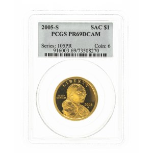 United States of America (USA), $1 2005 S, Sacajawea, San Francisco