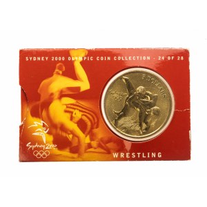 Australia, Elizabeth II, $5 2000, wrestling, Sydney Olympic Games