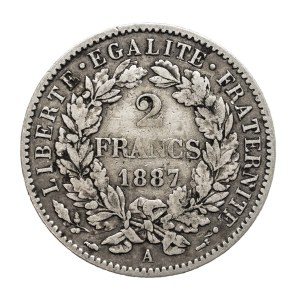 France, Third Republic, 2 francs 1887