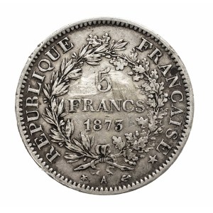 Francie, republika, 5 franků 1873 A, Paříž