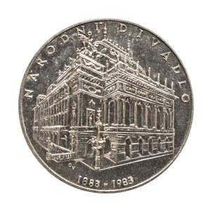 Czechoslovakia, 100 crowns 1983, 100th anniversary of the National Theatre in Prague, Kremnica