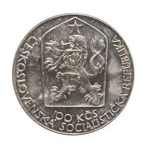 Czechoslovakia, 100 crowns 1983, 100th anniversary of the National Theatre in Prague, Kremnica