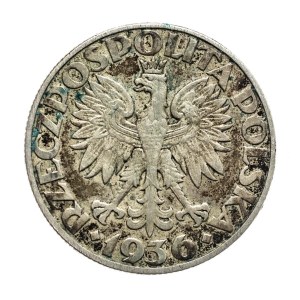 Poland, Second Republic, 5 zlotys 1936, Sailing ship, Warsaw