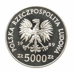 Polen, Volksrepublik Polen, 5000 Zloty 1989, Torun - Nicolaus Copernicus