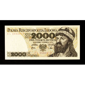 Poľsko, PRL, 2000 PLN 01.06.1979, séria AL