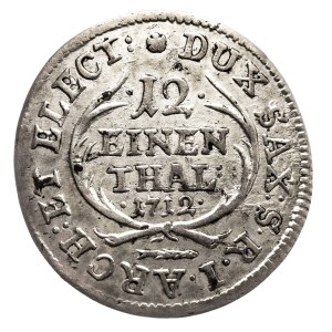 Polska, August II Mocny, 1/12 talara 1712 EPH, Lipsk