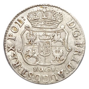 Poland, August III Sas, 1/24 thaler 1744 FWôF, Dresden - very rare