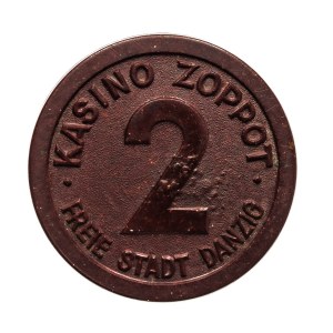 Svobodné město Gdaňsk, Casino Sopot (Zoppot), žeton 2 guldenů