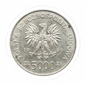 Poľsko, Poľská ľudová republika, 5000 zlotých 1989, Záchrana pamiatok Torune