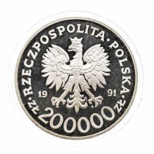 Poľsko, Poľská republika od roku 1989, 200 000 zlotých 1991, 200. výročie Ústavy z 3. mája