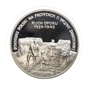 Poland, Republic of Poland since 1989, 200000 zloty 1993, Polish Soldier on the Fronts of World War II - Resistance 1939-1945
