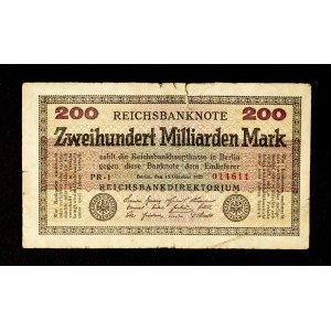 Germany, Berlin, 200 billion marks, 13.10.1923.