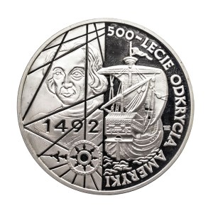 Polsko, Polská republika od roku 1989, 200 000 zl 1992, 500. výročí objevení Ameriky