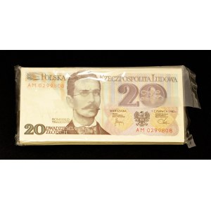 Polska, PRL, 100 x 20 ZŁOTYCH 1.06.1982, seria AM.