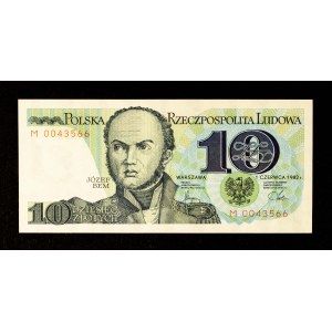Poland, PRL, 10 ZŁOTYCH 1.06.1982, M series.