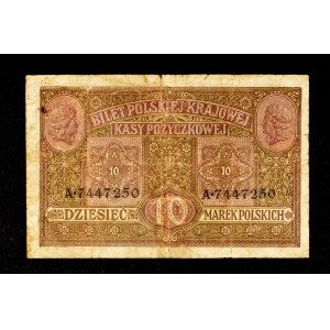 Warsaw General Government, 10 Polish marks 9.12.1916, General, Series A