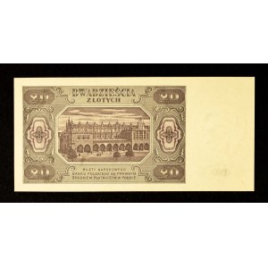 Poland, PRL, 20 ZŁOTYCH 1.07.1948, KE series.