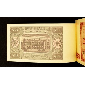 Poland, PRL, set: 20 and 100 zlotys 1.07.1948, co-bound, NADRUK.
