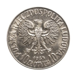 Poland, People's Republic of Poland, 10 zlotych 1965, Seven Hundred Years of Warsaw, sample, cupronickel