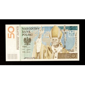 Republik Polen, NBP - I Sammlerbanknote, 50 Zloty, Jan Paweł II, Warschau 2006.