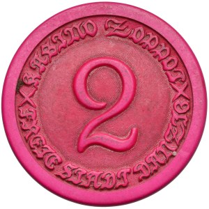 Freie Stadt Danzig, Casino SOPOT (Zoppot) Spielmarke - 2 Gulden.