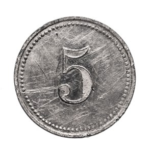 Lodž, žeton Německého řemeslnického svazu v nominální hodnotě 5 EUR
