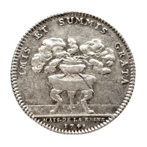 France, Marie Leszczynska, token - Imis et Summis Grata 1748