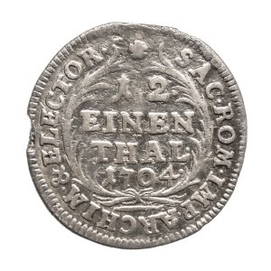 Polska, August II Mocny, 1/12 talara 1704 E.P.H., Lipsk