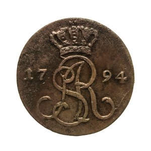 Poland, Stanislaw August Poniatowski, 1794 M.V. penny. Warsaw.