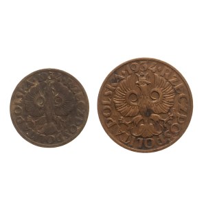 Poland, Second Republic, set: 1, 2 pennies 1934