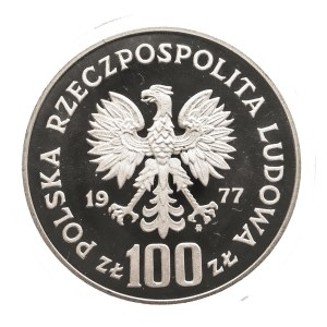 Polsko, PRL, 100 zlotých 1977, Henryk Sienkiewicz