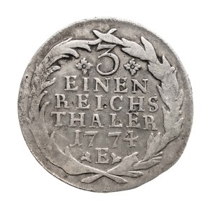 Germany, Prussia, Frederick II the Great, 1/3 thaler 1774 E, Königsberg