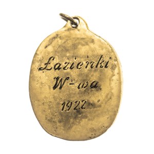 Poland, Second Republic, medallion Lazienki Warsaw 1922