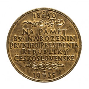 Czechoslovakia, Tomas Masaryk, 85th birthday 1935 (Otakar Spaniel)