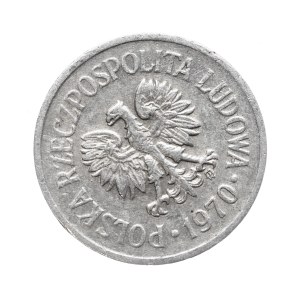 Poland, People's Republic of Poland, 10 groszy, 1970, Warsaw, twisted-pair cable