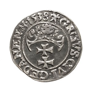 Poland, Sigismund I the Old, grosz, 1538, PRVS, Gdańsk