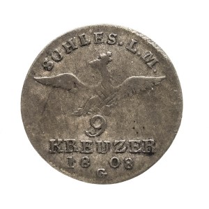 Silesia under Prussian rule, 9 kreuzers, 1808 G, Kłodzko