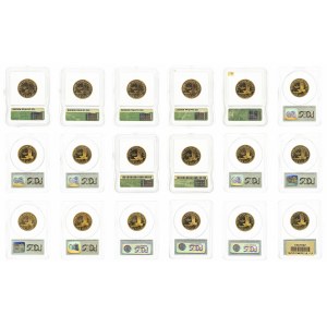 Stany Zjednoczone Ameryki (USA), zestaw 18 monet 1 dolar 2000-2005 (Sacajawea)