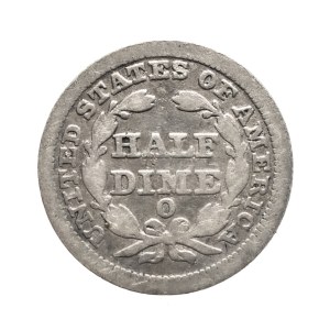 United States of America (USA), 1/2 dime (5 cents), 1853 O, New Orleans (Seated Liberty)