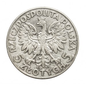 Poland, Second Polish Republic, 5 zlotych, 1932, Woman, London