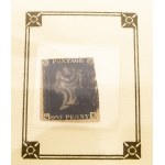 United Kingdom, the Penny Black QE 1840 postage stamp—the world