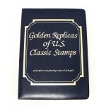 United States of America (USA), set of 100 gold-plated replicas of postage stamps from 1847–1932