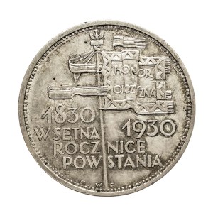 Polen, Zweite Republik, 5 Złoty 1930, Fahne, flacher Stempel, Warschau (1)
