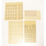 Russia, set of 4 postage stamp blocks, 1916–1922