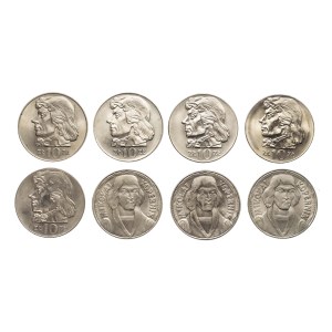 Poland, People's Republic of Poland, set of 8 10 zlotych coins, 1967–1973 (Copernicus, Kościuszko) [3]