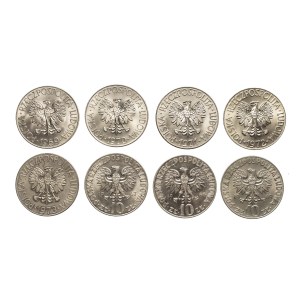 Poland, People's Republic of Poland, set of 8 10 zlotych coins, 1967–1973 (Copernicus, Kościuszko) [3]