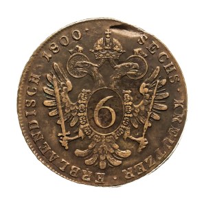Austria, Francis II, 6 kreuzer, 1800 C, Prague